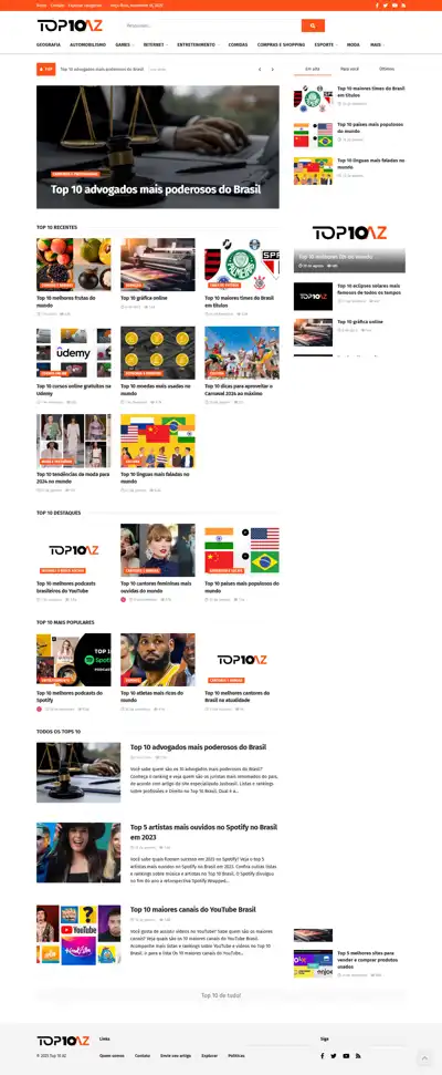Blog Top AZ página inicial