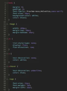 CSS exemplo de código