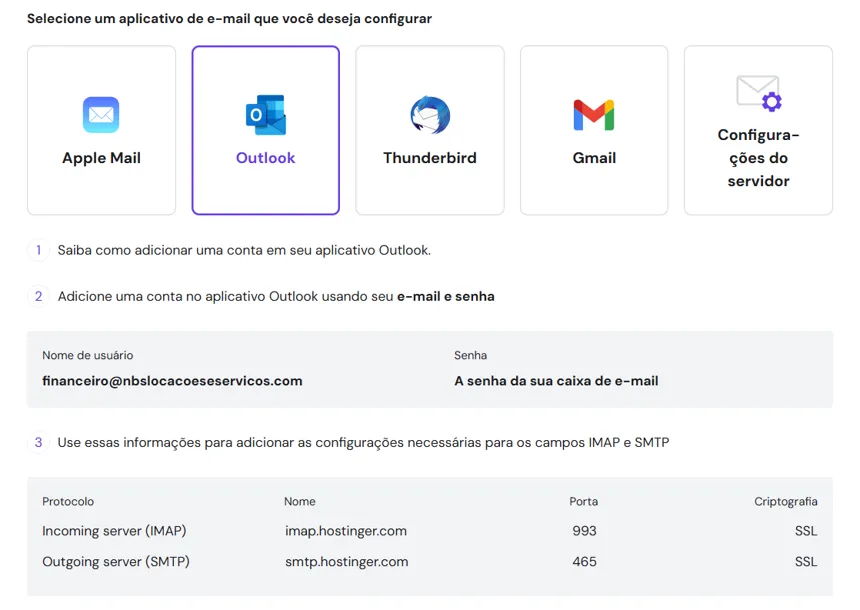 Tutorial Outlook Hostinger, Como adicionar e mail institucional ao Outlook, configurar e-mail Outlook