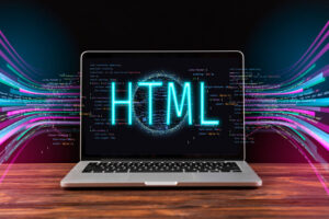 html system websites concept laptop