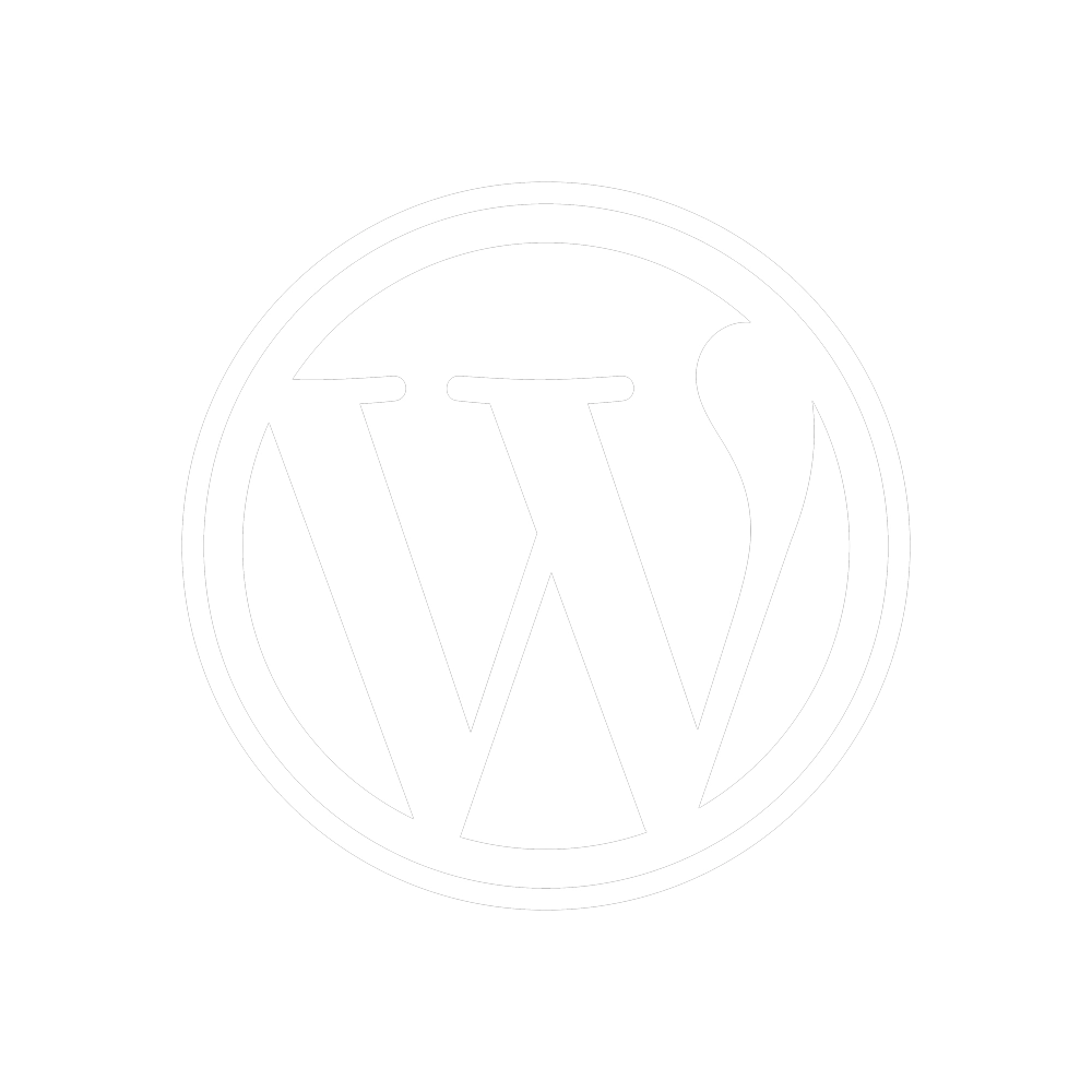 wordpress logo white